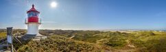 Panorama kleiner Leuchtturm auf Insel Amrum