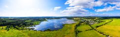 the westerwald forest with the dreifelder weiher lake in germany panorama Von Tobias Arhelger