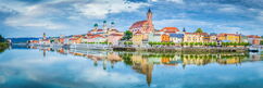 Regensburg. Panoramic cityscape image of Regensburg, Germany during spring sunset. Von rudi1976