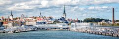 Tallinn, the capital of Estonia, view of the city from the sea, travel to the Baltic states and Scandinavian countrie Von olezzo