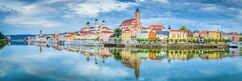 Regensburg. Panoramic cityscape image of Regensburg, Germany during spring sunset. Von rudi1976