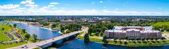Panoramic view over city Jelgava, during sunny summer day. Von valdissku